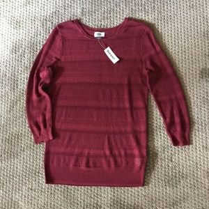 Burgundy long sleeve light weight sweater size  S